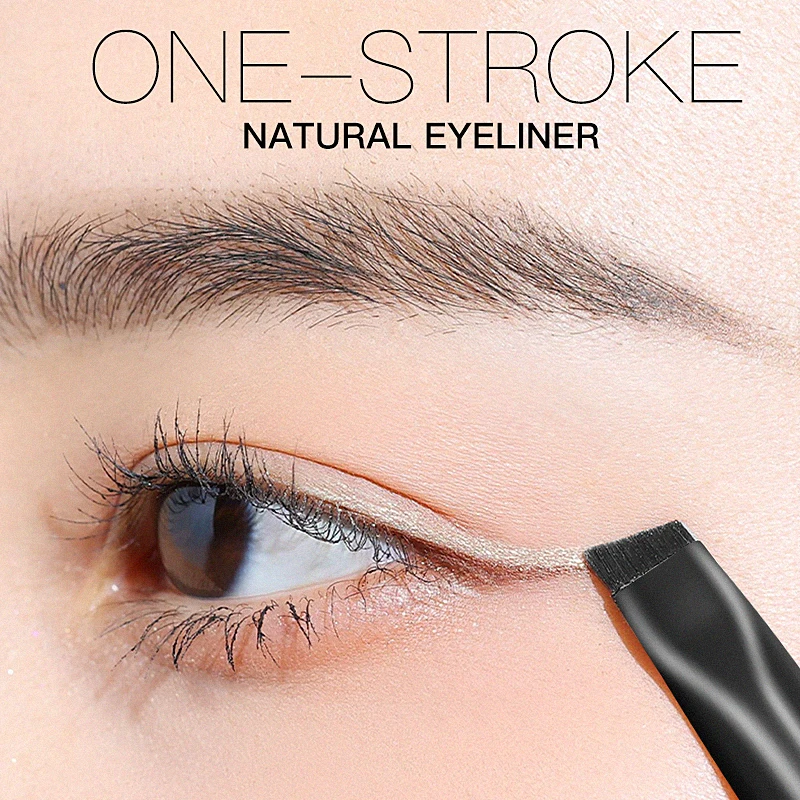 4pcs Blade Makeup Brushes Angled Thin Eyebrow Brush Flat Fine Eyeliner Brush Professional Liner Brow Make Up Tools