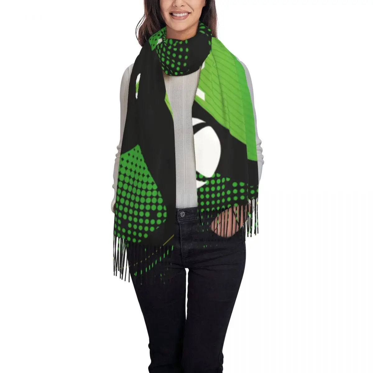 Classic Xbox Logo Scarf Wrap for Women Long Winter Fall Warm Tassel Shawl Unisex Game Gamer Gifts Scarves