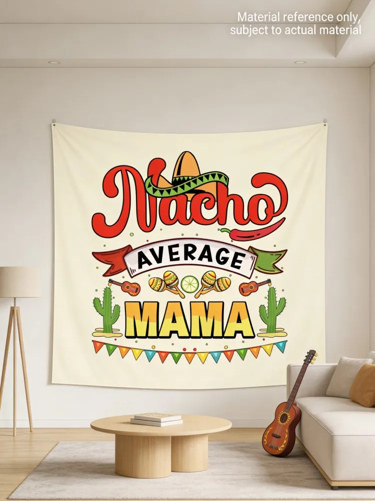 Fiesta Party Tapestry Funny Mom Quote Wall Hanging for Outdoor Camping