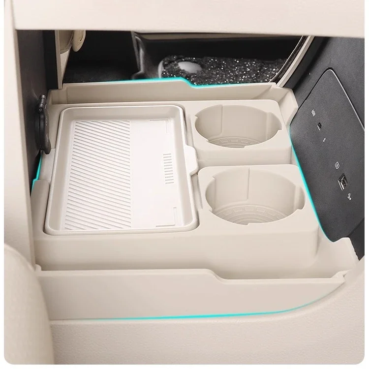 

Ящик для хранения центрального управления для VOYAH Dream 2025-2026, ящик для хранения аксессуаров для модификации салона автомобиля с двойными подстаканниками