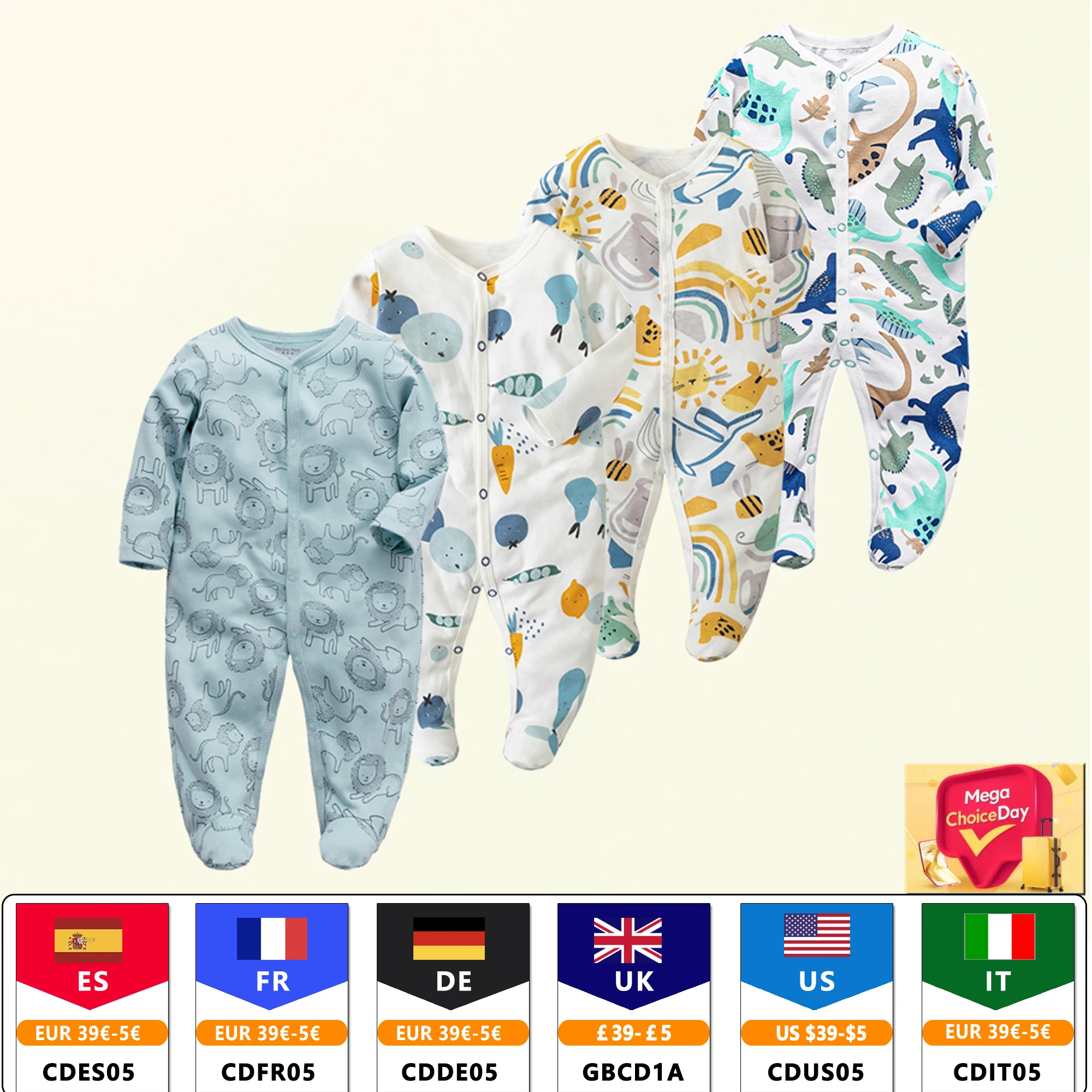 Four Seasons Baby Boys Girls Bodysuit Long Soft Sleeve 100% Cotton Baby Clothes 0-12 months Newborn body bebe Jumpsuit Clothing