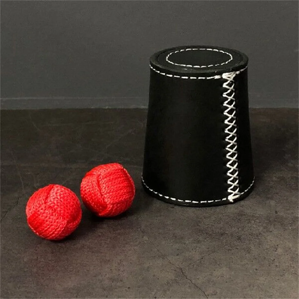 Leather Chop Cup Magic Tricks Appear Vanish Ball Magician Close Up Illusions Props Gimmick Mentalism Magica Cup tour de magie