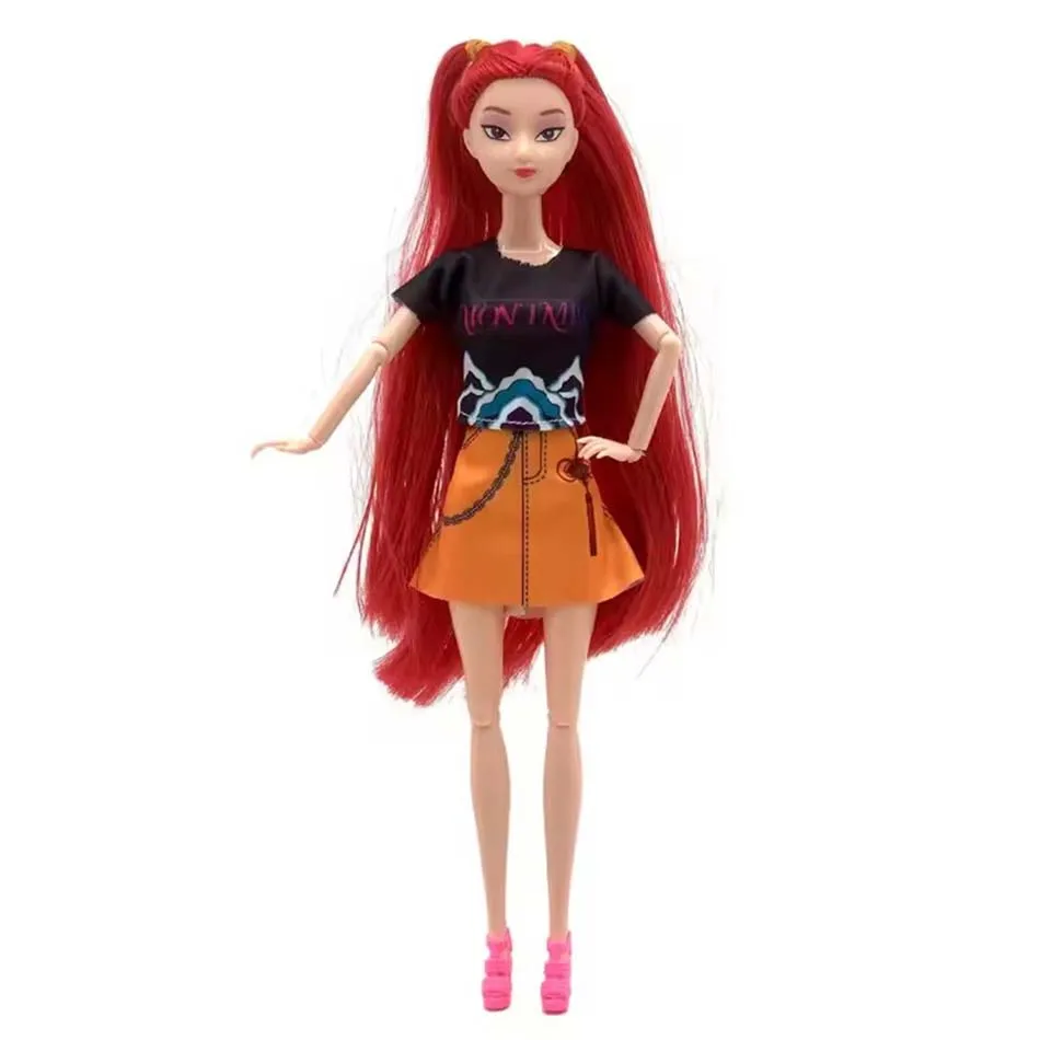 11in Kpop Demon Hunters Vinyl Figurines New K-POP Demon Slayer Miniatures Doll Lumimila Zoey Desktop Ornament Decoration Gifts