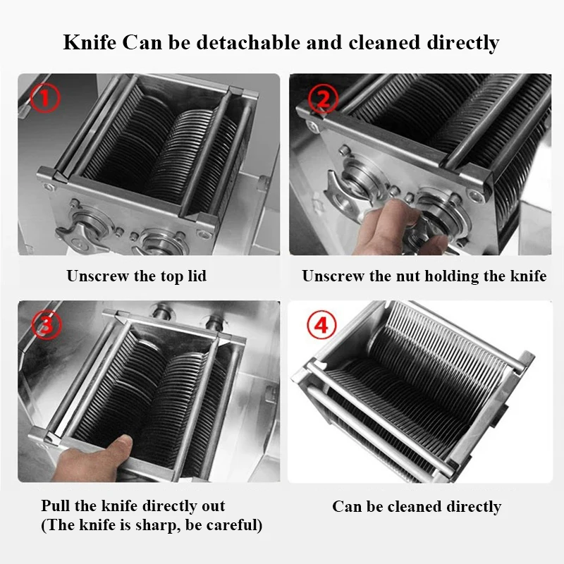 Meat Cutting Machine Home Multi Function Large Capacity Meat Slicing Machine Automatic Stainless Steel