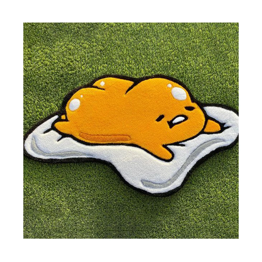 

Cartoon Brother Egg Yolk Cute Rug Home Decor Custom Digital Printing Process Simple Housewarming Gift Non-slip Decoration Carpet