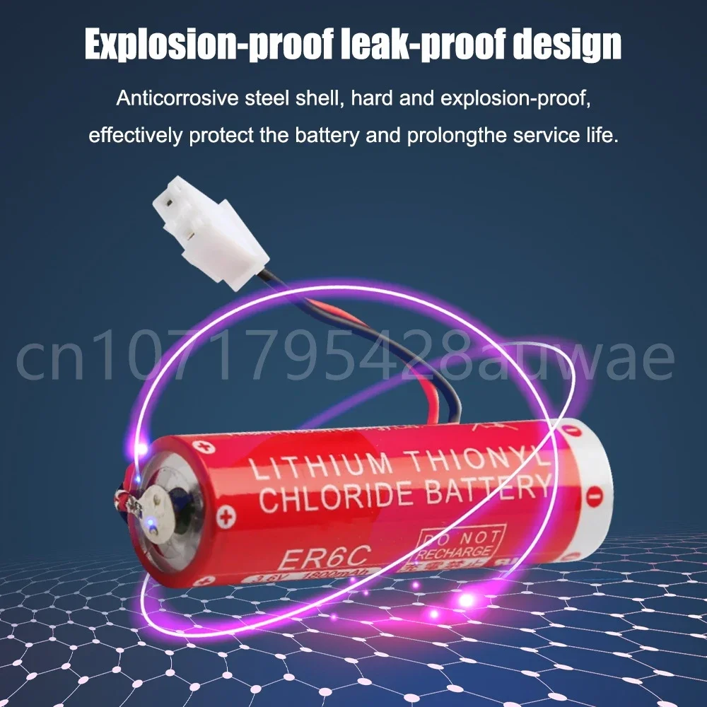100% 정품 리튬 배터리, 플러그 포함 ER6C AA, F2-40BL FX2N-48MT, 3.6V, 1800mAh, 5 개