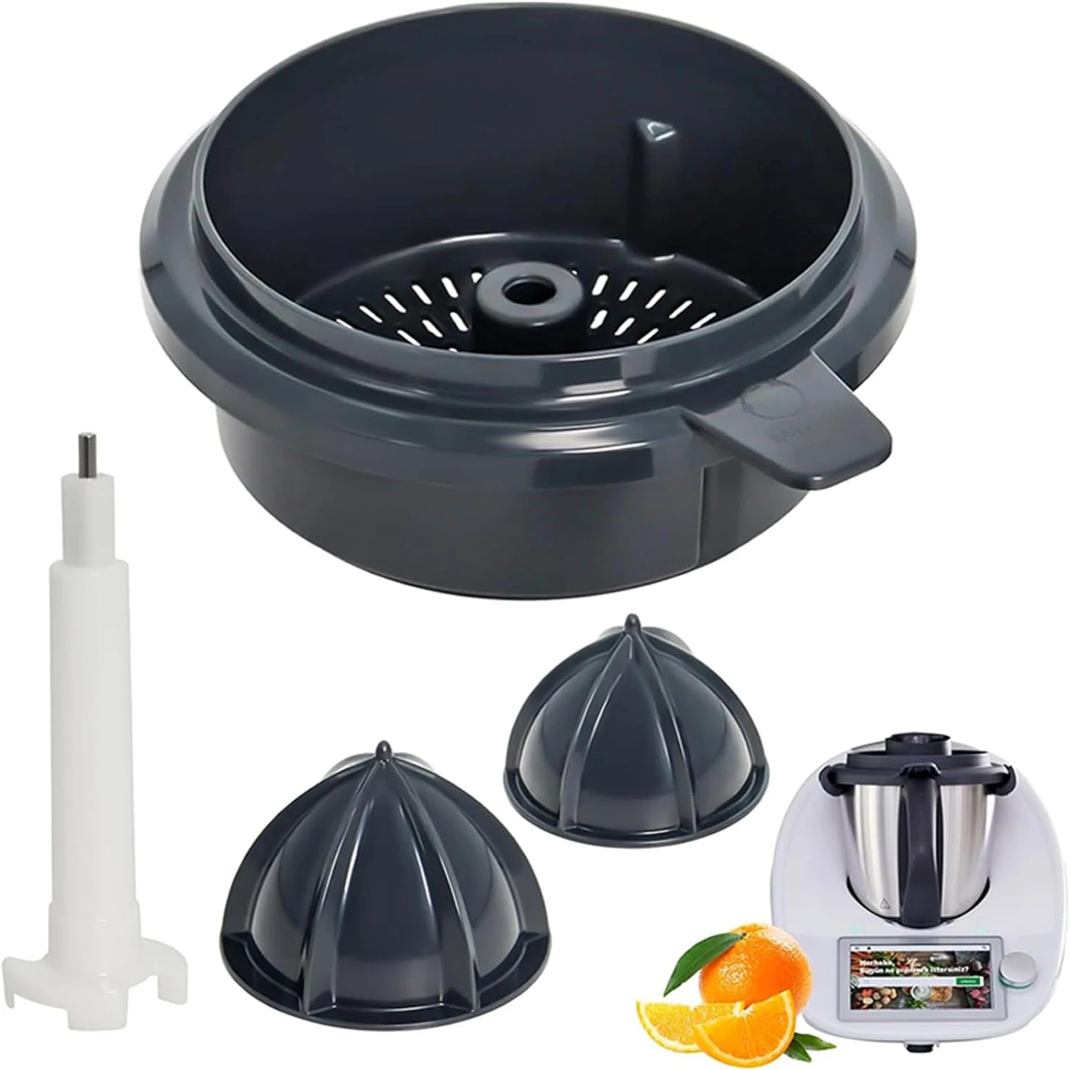 For Thermomix TM5/TM6 Juicing Machine Replacement Part Plastic Strainers Basket Citrus Juicing Attachment Compatible Juicer Kit