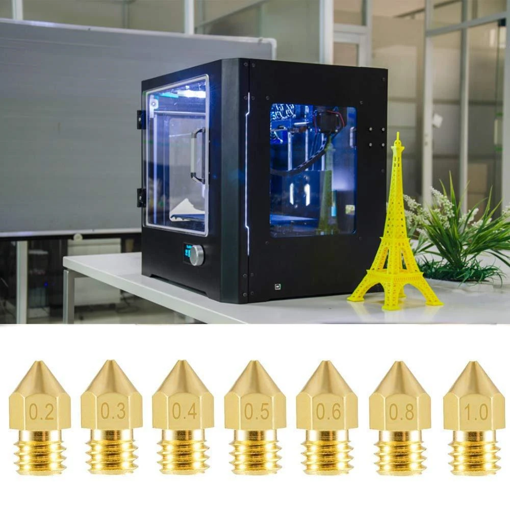 Creality 3D-Drucker MK8 Messingdüse 0,1/0,2/0,4/0,6/0,8/1mm Extruder-Düsen für CR10 CR10S Ender-3 3D-Drucker – Detail 5