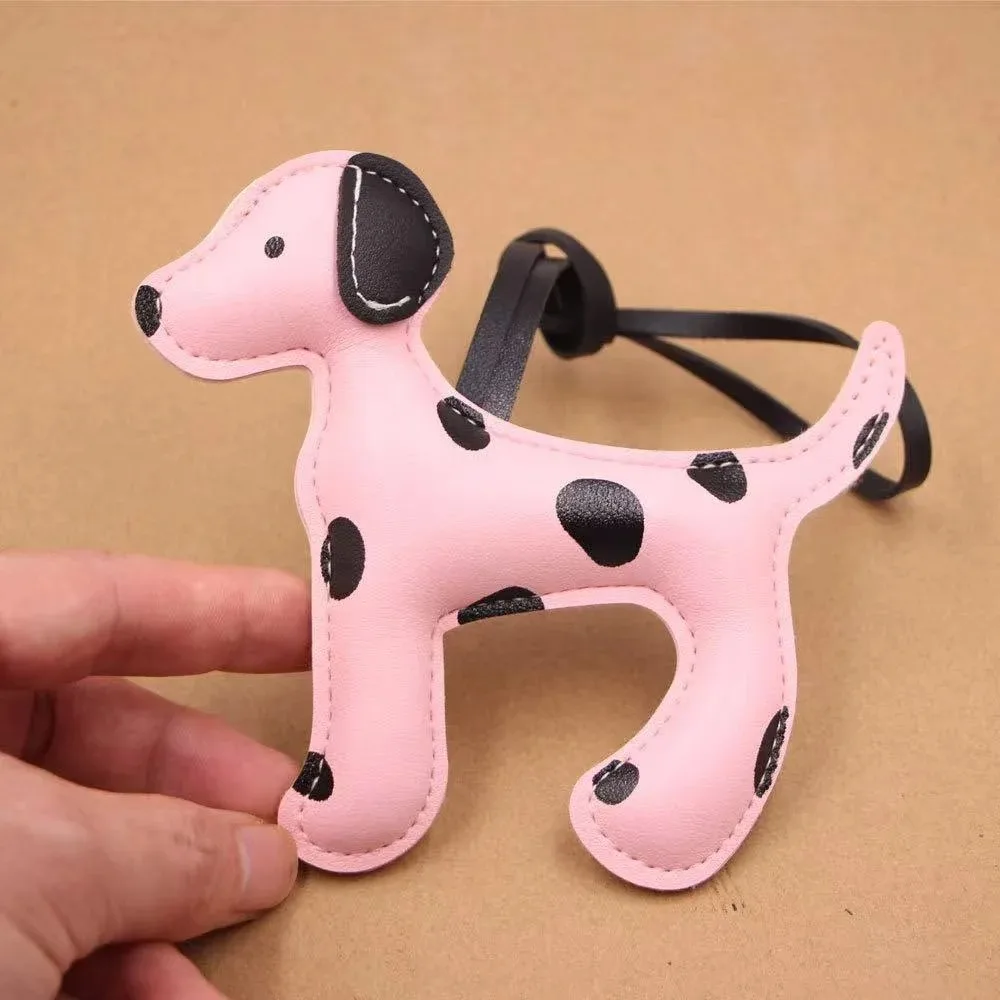 1Pc Cute Dalmatian Dog Charm for Backpacks Shoulder Bags Purse Keychain Gift for Women