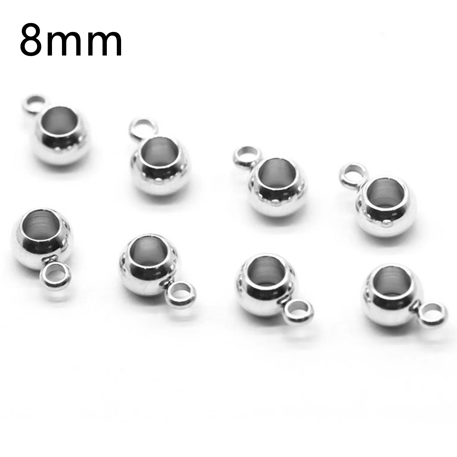 10pc/lot 304 Edelstahl Gold Farb verbinder Kaution Perlen passen Charm Armband Anhänger für Schmuck herstellung Ergebnisse 5-8mm Durchmesser. – Detail 11