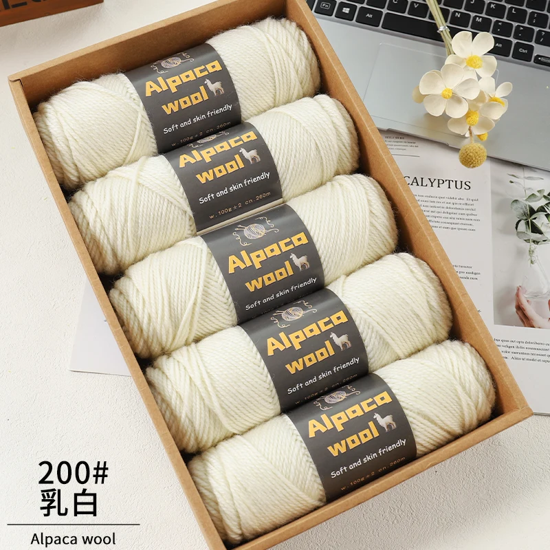 500g Alpacawol 245 dik breigaren Meerkleurig Herfst en winter Modieus cadeau voor mannen en vrouwen DIY breimateriaal Kit voor warme truien, jassen, sjaals, hoeden, handschoenen, beenwarmers,
