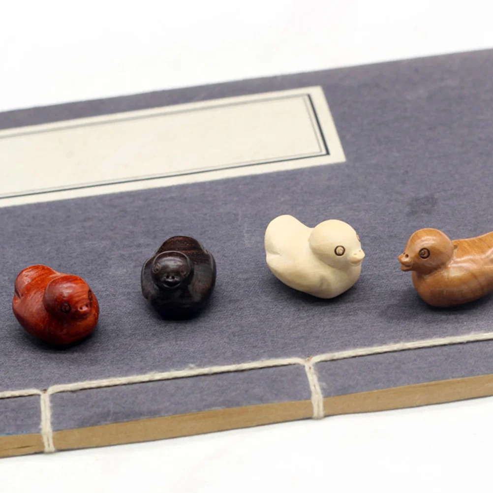 

4Pcs Solid Wood Mini Duck Pendant Charms Black Color for DIY Necklace Bracelet Jewelry Making Accessories Pendant Charm