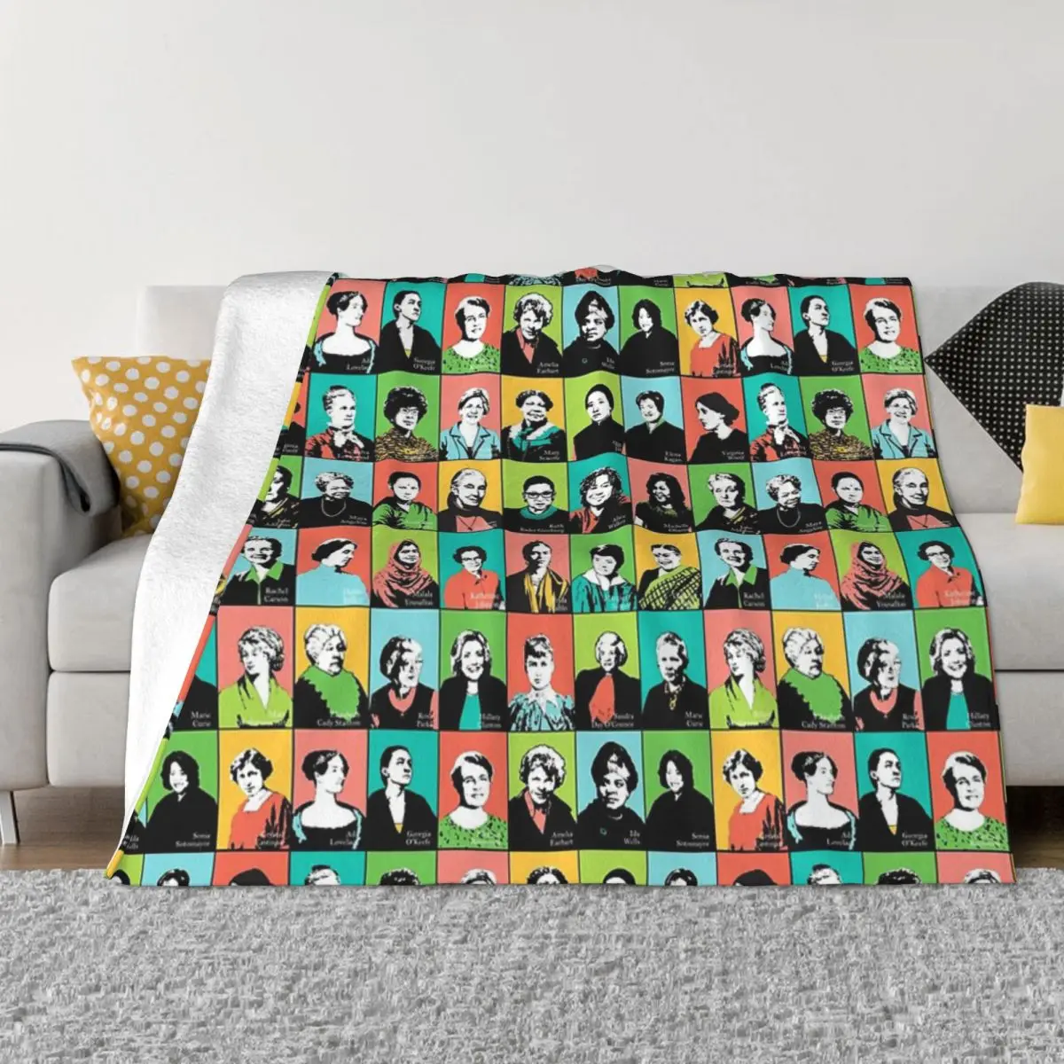 

Feminist Icons Anime Bed Blankets Winter Blankets Home And Decoration Throw Blanket