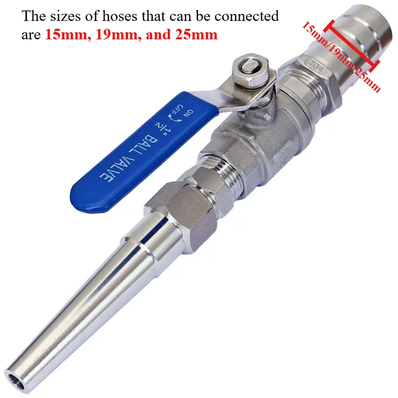 Professional High Pressure Manual 304 Stainless Steel Control Water Gun Nozzle for Industrial Cleaning Car Wash Farm Irrigation