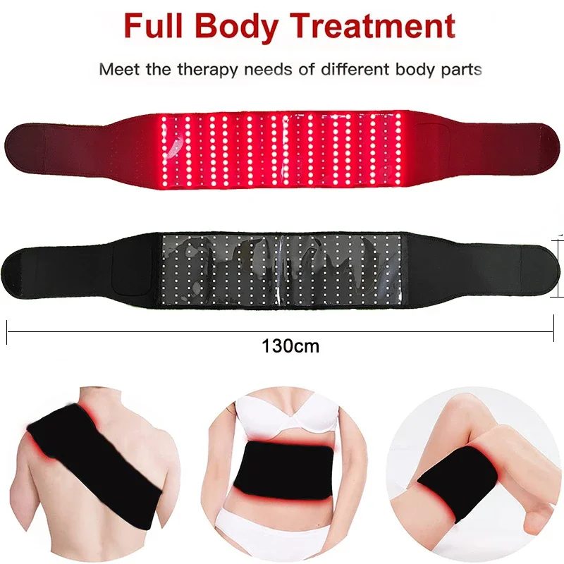 880nm Led Wrap Back Pain Relief Pad Home Use Wearable Belt Deep Penetrating Body Joints Red Light Therapy Devices Near Infrared