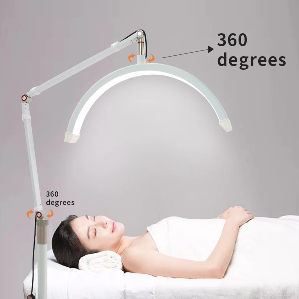 Andoer HD-M2X 20W Nachttischlampe Halbmondlampe Boden-LED-Videoleuchte Fülllicht 3000K-6000K mit