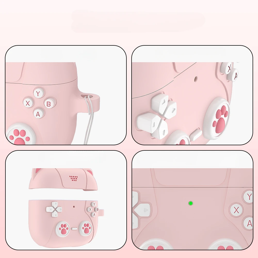 Funda protectora creativa para auriculares con diseño de pata de gato para Airpods 4, gran oferta, funda protectora de silicona suave para auriculares