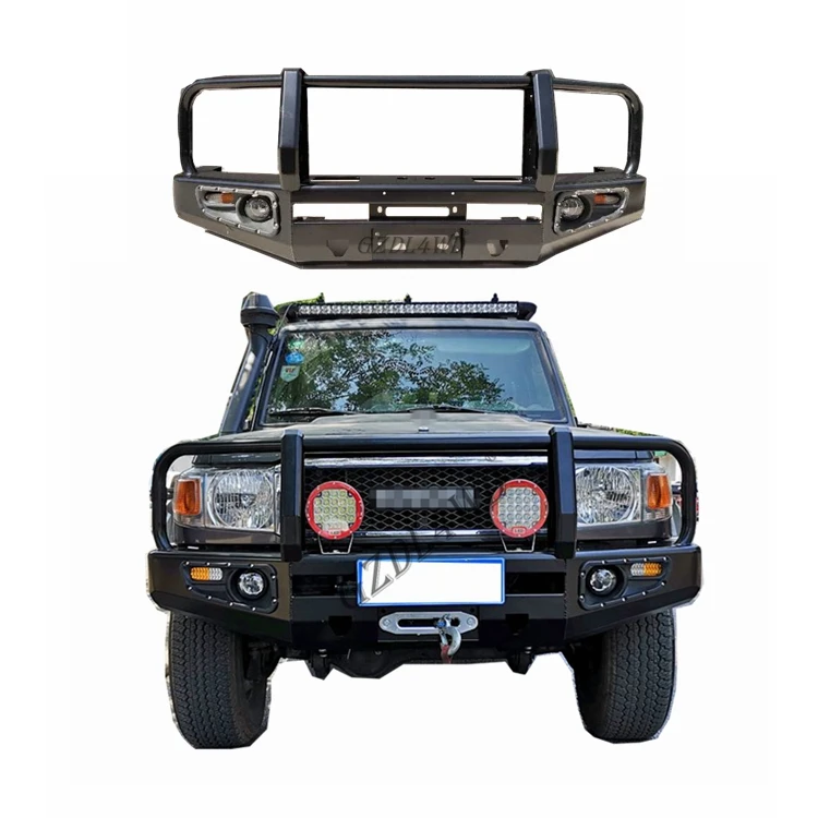 Offroad Steel Front Bumper For Land Cruiser LC76 LC79 LC75 Car Front Bumper Guard Car Bumpers