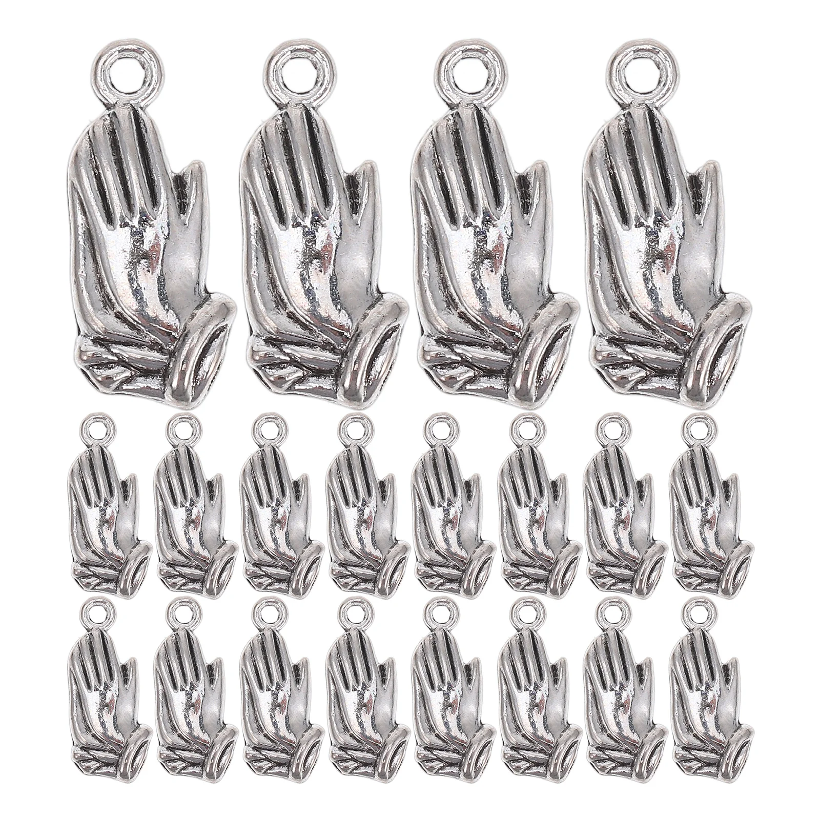 

40pcs Prayer Pendant Charm Necklace Vintage Alloy Lightweight DIY Handmade Retro Mini Jewelry Making Bracelets