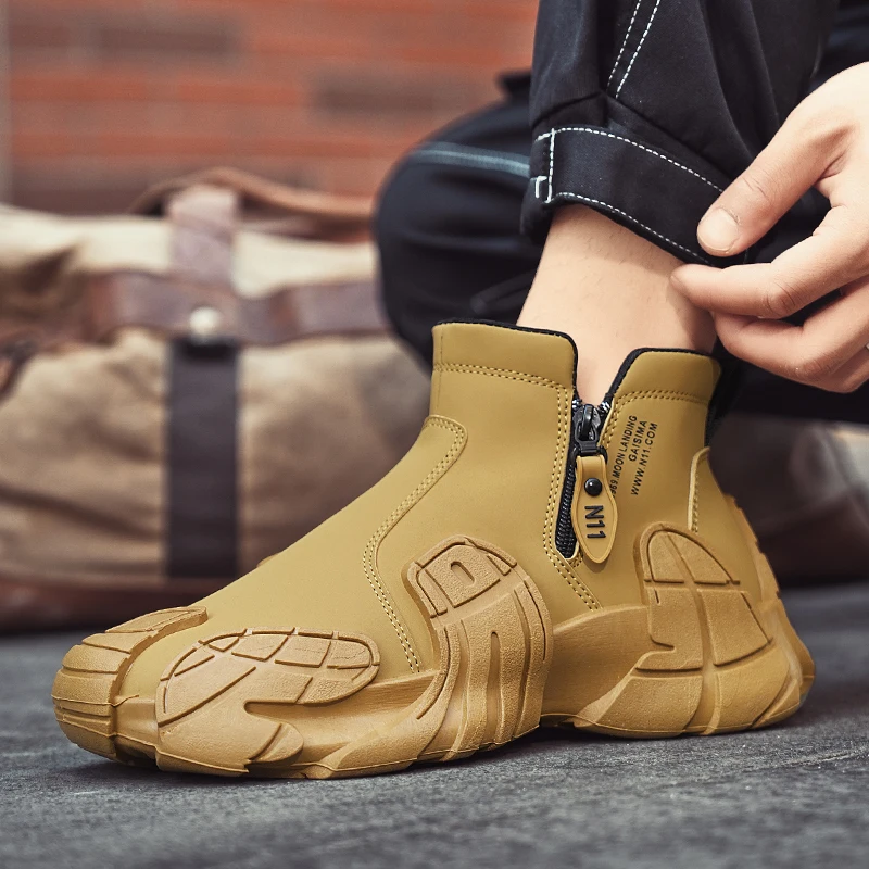 

Men's High-Top Sports Casual Shoes | 2025 Autumn New Style | Versatile Lightweight Non-Slip Outdoor Hiking Shoes