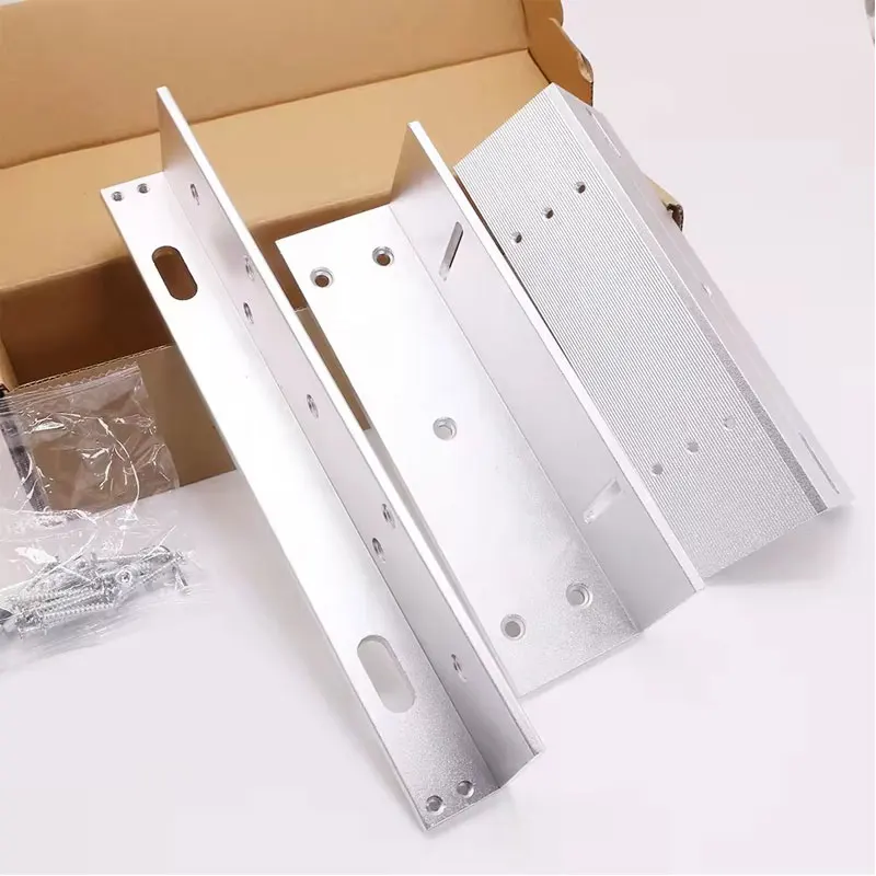 

ZL Bracket For 280KG Electric Magnetic Lock Install High-Strength Aluminum Alloy ,Install On Wooden/ Metal Door Frame Sn:280ZL