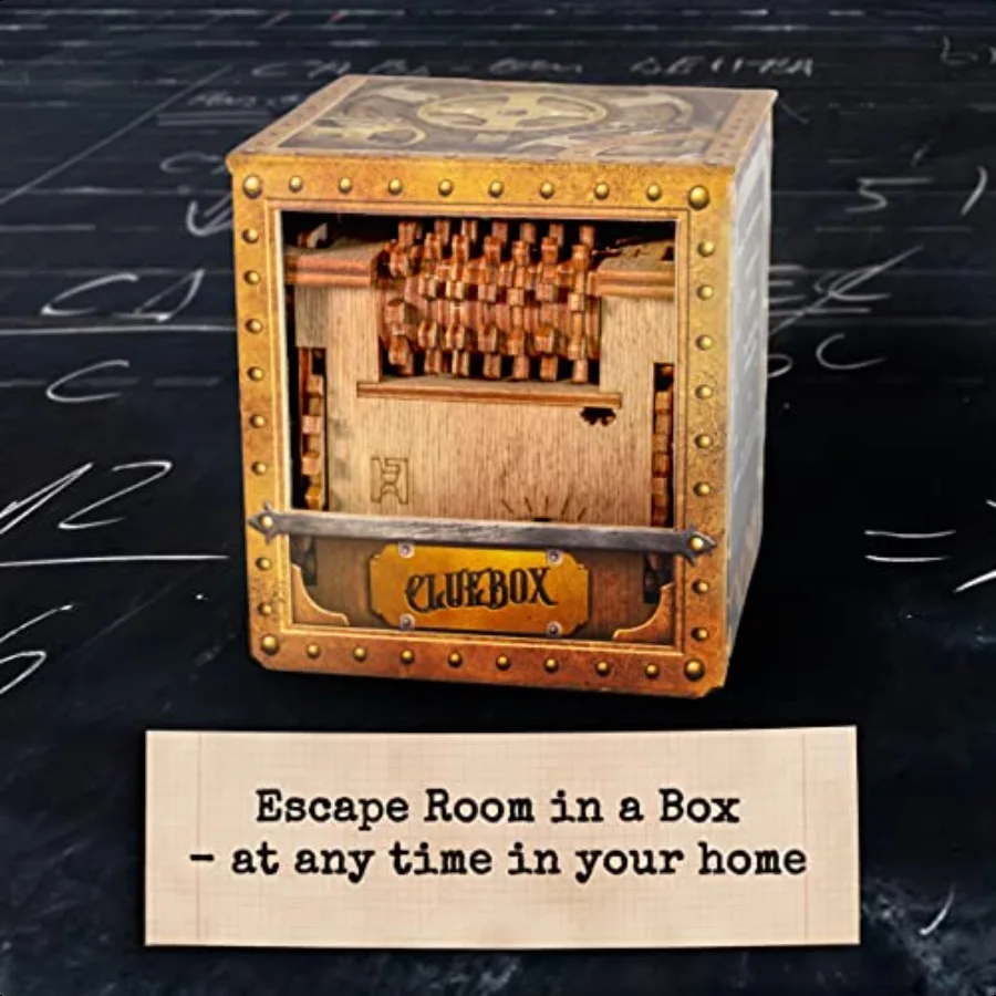 กล่องปริศนา Cluebox แมวของเชโรดิงเกอร์ เกมหนีห้อง ปริศนา 3 มิติ ทำจากไม้ สำหรับผู้ใหญ่ กล่องของขวัญสมบัติ ของเล่นฝึกสมอง ของขวัญวันเกิด
