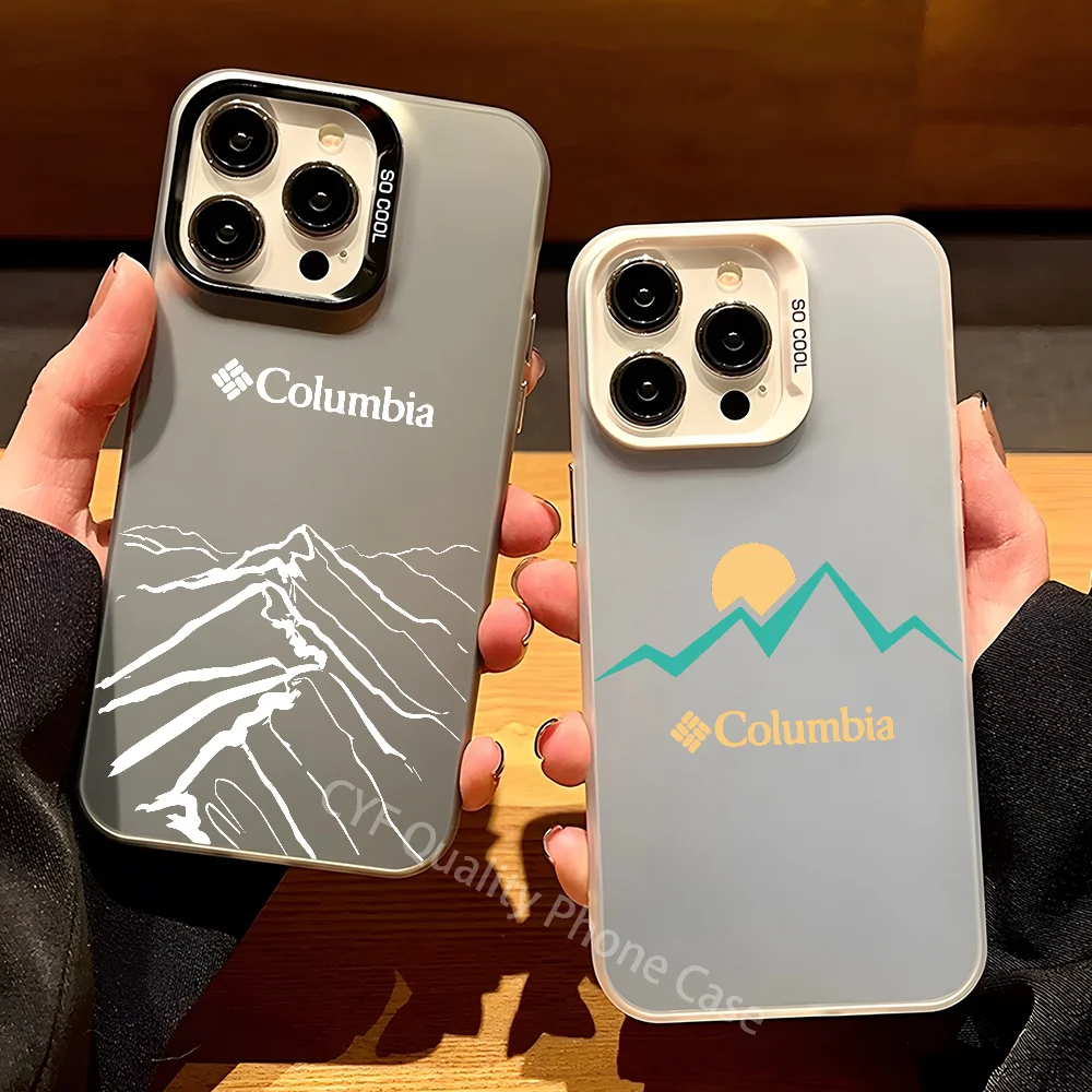 Ropa deportiva c-columbia-es funda de teléfono para Apple 11 12 13 14 15 16Pro Max Plus protege la cubierta del teléfono chapado
