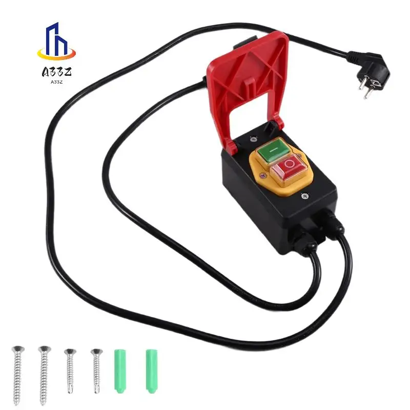 

A33Z-250V Single-Phase On/Off Switch Safety Switch, Zero Voltage Switch With Socket Emergency Off Switch EU Plug