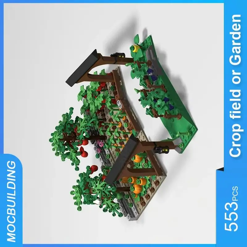 

Crop Field or Garden Castle Model MOC Building Blocks DIY Assemble Bricks Educational Creative Collection Xmas Toys Gifts 553PCS