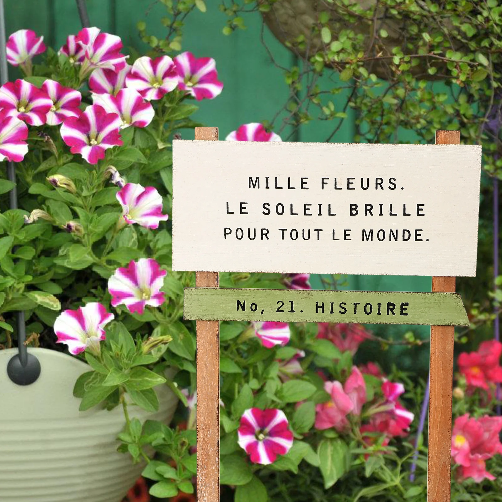 

Garden Sign Vintage Wood Flowerbed Stake Sign Decor Retro Wood Garden Yard Supply Sturdy Weather Resistant Yard Supply