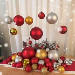 2pc 6,8,10,12cm Christmas Ball Colorful Christmas Tree Decorative PVC Pendant Hanging  For Home New Year Scene Layout Decoration