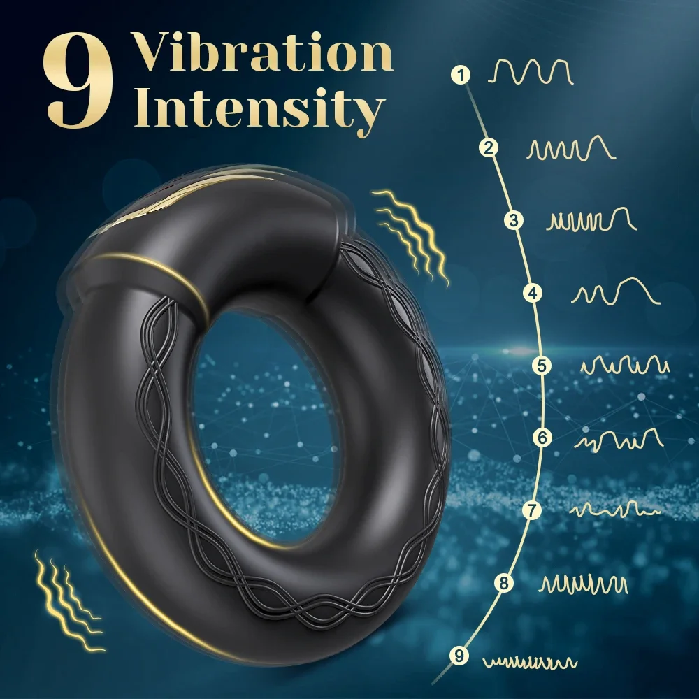 APP Bluetooth Vibrator for Men Cock Ring Penis Vibrating Penis Delay Trainer Cock Ring Glans Massager Male Sex Toys for Adult