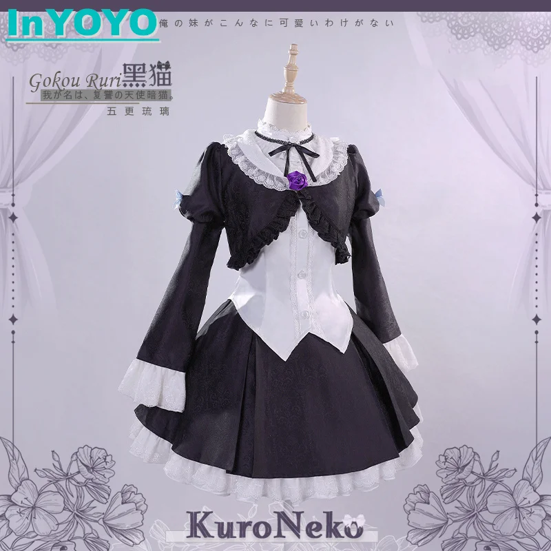 InYOYO Amine My Little Sister Can't Be This Cute Kuroneko Cosplay Gokou Ruri Costume Lovely Dress Halloween Party Outfit Women