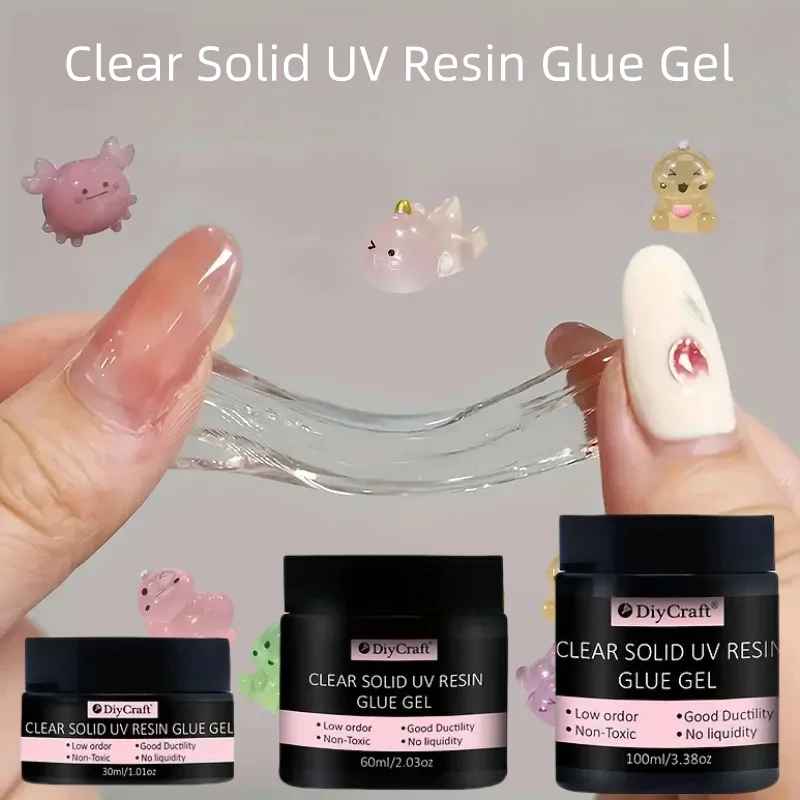 UV Clear Hard Gel for Builder Extension Strengthen Stuff for DIY  Art Set 3D Sculpting Gel DIY Home Extension Caving DIY Materia
