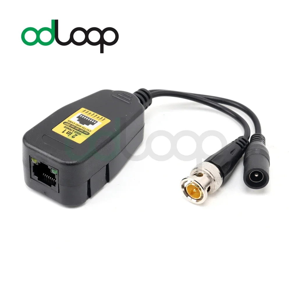 2 in1 1-CH Passive Video และ Power Transmitter HD CVI TVI AHD CVBS เกียร์ป้องกันไฟกระชาก 4K 8MP