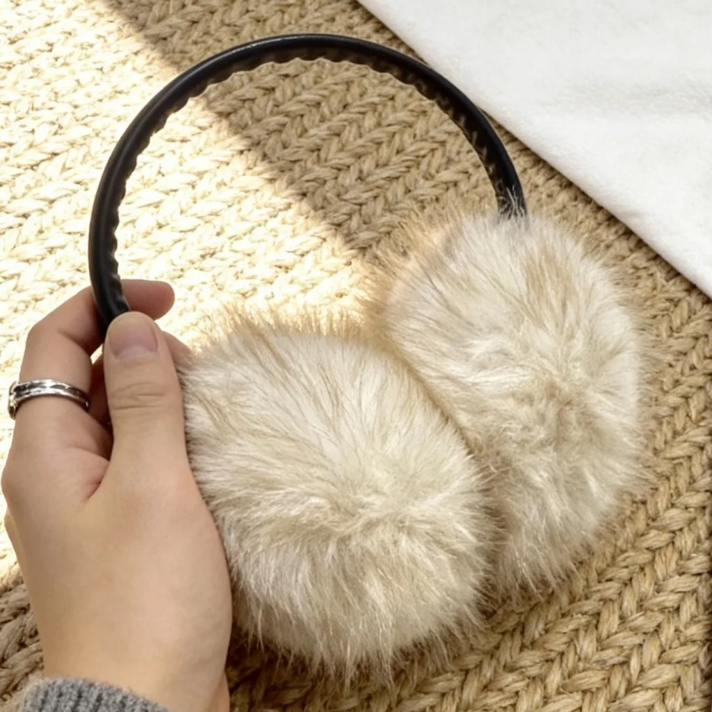 Winter Ear Muffs Warm Faux  Fur Earmuffs Adjustable Ear Cover Soft Plush Earmuffs For Women Cold Weather Outdoor Use