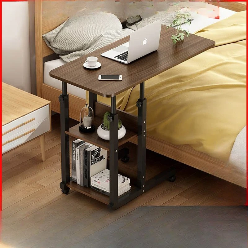 

Bedside Table Simple Lazy Desk Movable Computer Stand Student Study Table for Bedroom Home