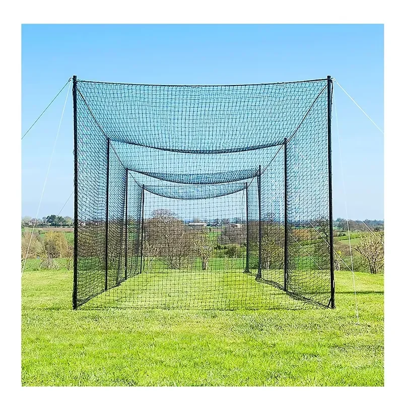 #60 Polyethylene Uv Protection Baseball Hitting Net Softball Practice Net 70'x12'x12' Baseball Batting Cage Net