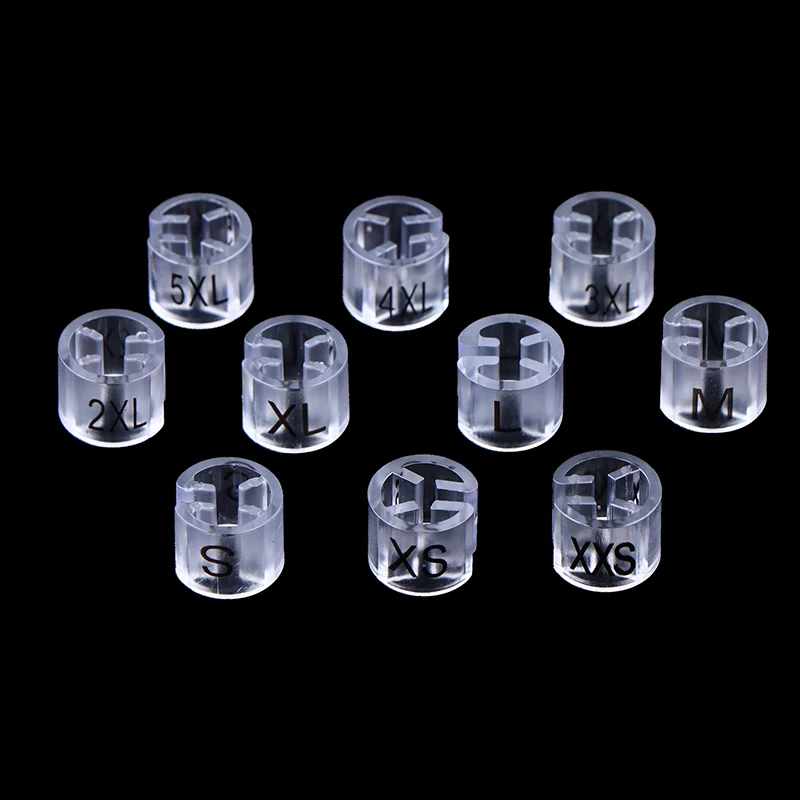 Plastic Clothes Hanger Size Markers 100Pcs XXS to 5XL Size Tags for Organized Home Clothing Displays