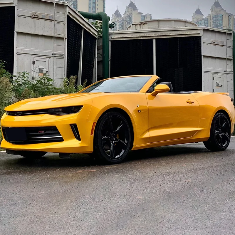 

SUPREME METALLIC SAFFRON YELLOW Car Wrap Vinyl 5ft x 59ft Self Adhesive Auto Outdoor Body Film Sticker Accessories