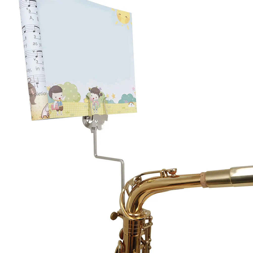 

Saxophone Sheet Music Holder Score Portable Clamp Tenor/soprano Silver Clips Page