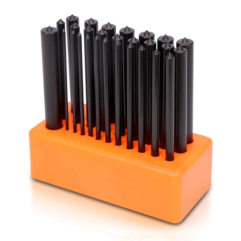 A69E28-Piece Transfer Punch Set, 3/32 Inch - 1/2 Inch, Heat Treated Alloy Steel Forging
