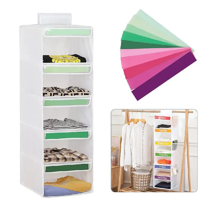 

Hanging Wardrobe Organizer Foldable Bedroom Organizer For Bras Underwear Socks And Accessories Space Saving Installation