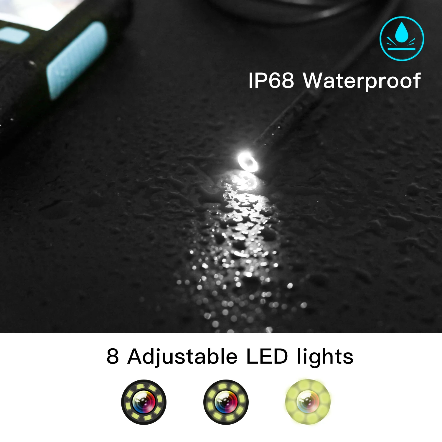 2.4Inch 2MP 1080P 3.9MM/5.5MM/8MM Screen Endoscope Handheld CMOS Borescope Inspection Otoscope Camera