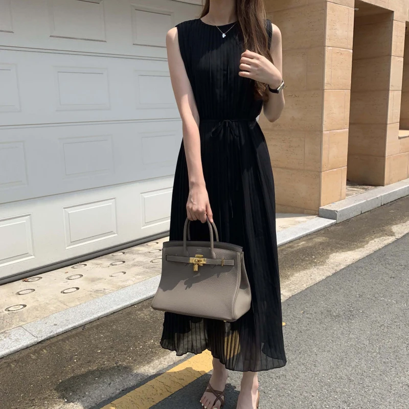 Chic Design Sense Asymmetrical Hem Svel Women's Dr Slimming Long Skirt Sle Summer Faionable Bla Dr