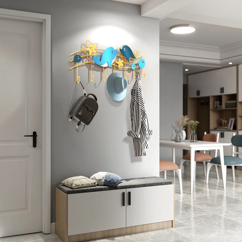 Wall Modern Coat Racks Metal Luxury Bedroom Hallway Coat Racks Plastic Wall Storage Display Open Arara De Roupa Trendy Furniture