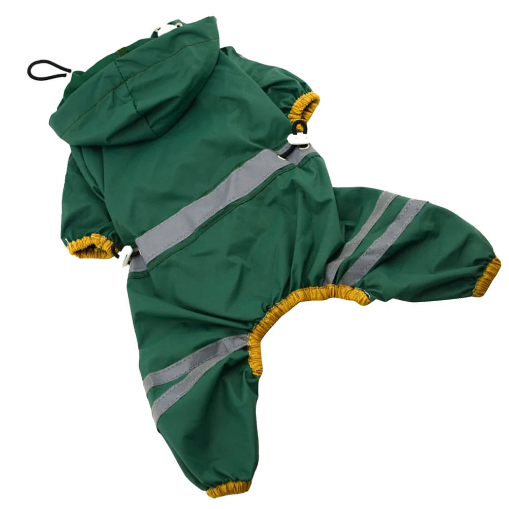 

PVC Pet Raincoat for Small Dogs Adjustable Hooded Dog Waterproof Jacket Slicker Lightweight Durable