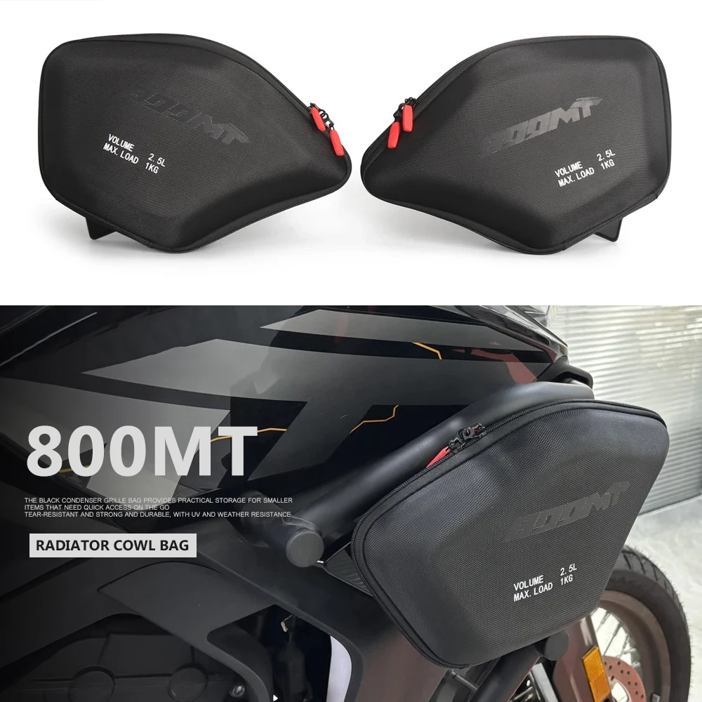 

For CFMOTO 800MT 2022-2025 Motorcycle New Radiator Cowl Bags Side Fairing Tool Bag Waterproof Bag For CF 800MT 800 MT MT800 2025