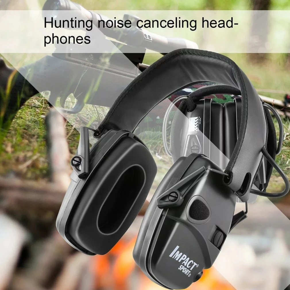 Casque antibruit pour le tir en plein air, amortisseur électronique supérieur, cache-oreilles, impact sportif