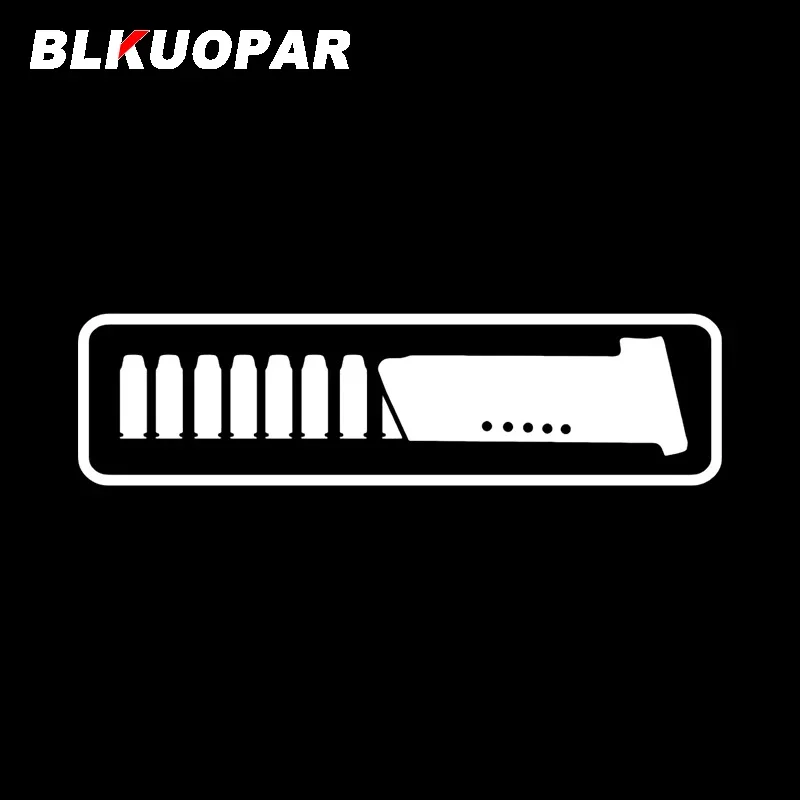 BLKUOPAR Loading Gun Please Wait Car Sticker Personality JDM Simple Creative Decal Occlusion Scratch Laptop Car Accessories